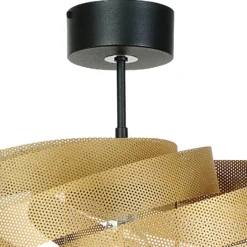 Plafón Vento, dorado, Ø 50 cm