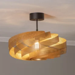 Plafón Vento, dorado, Ø 50 cm