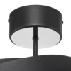 Plafón Vento, negro, Ø 50 cm, metal, E27