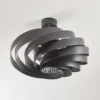 Plafón Vento, negro, Ø 60 cm, metal, E27