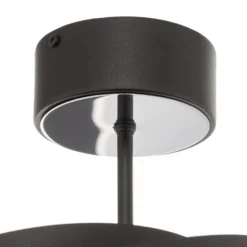 Plafón Vento, negro, Ø 40 cm, metal, E27