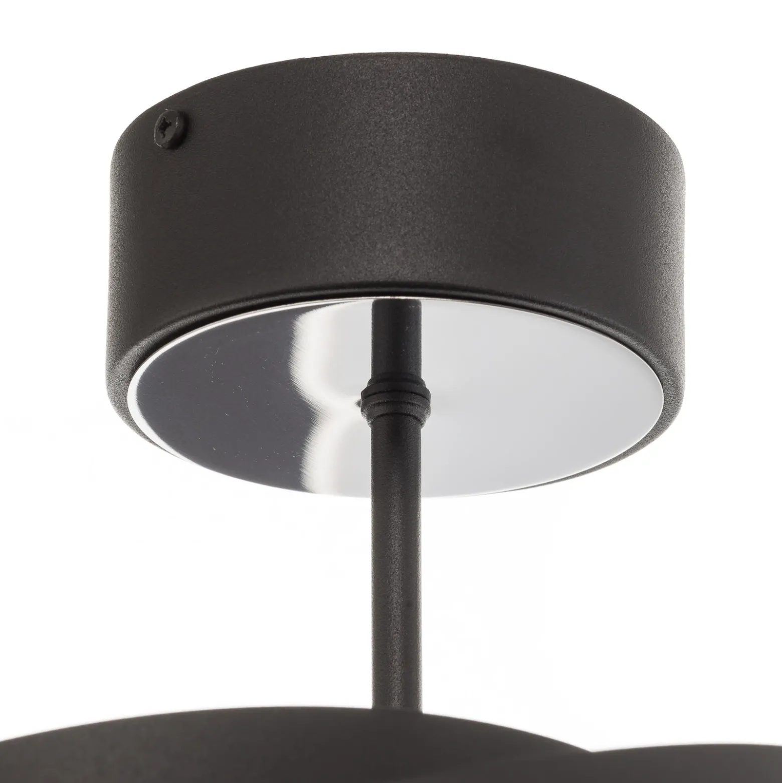 Plafón Vento, negro, Ø 40 cm, metal, E27