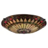 Plafón West End, bronce/multicolor, Ø 42 cm, cristal