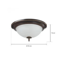 Plafón Westinghouse Harwell, color bronce