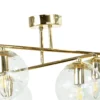 Plafón Zoe, color dorado, longitud 51 cm, cristal, 4 luces
