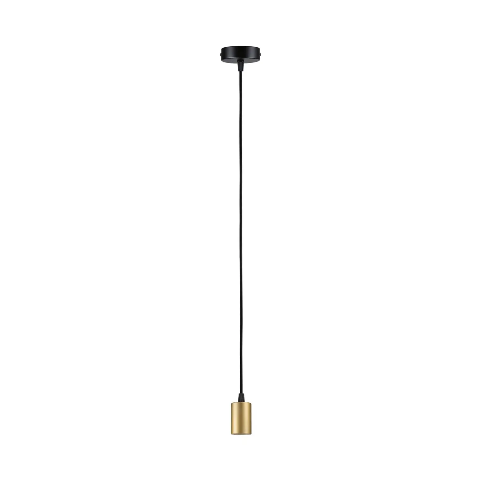 Portalámpara Paulmann Ravi E27, negro/oro mate