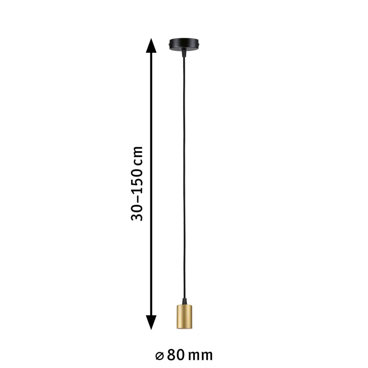 Portalámpara Paulmann Ravi E27, negro/oro mate