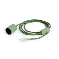 Portalámparas HAY E27 COMMON, verde, con cable con enchufe, 240 cm