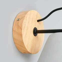 Possio - Aplique de pared con pantalla de hormigón y madera