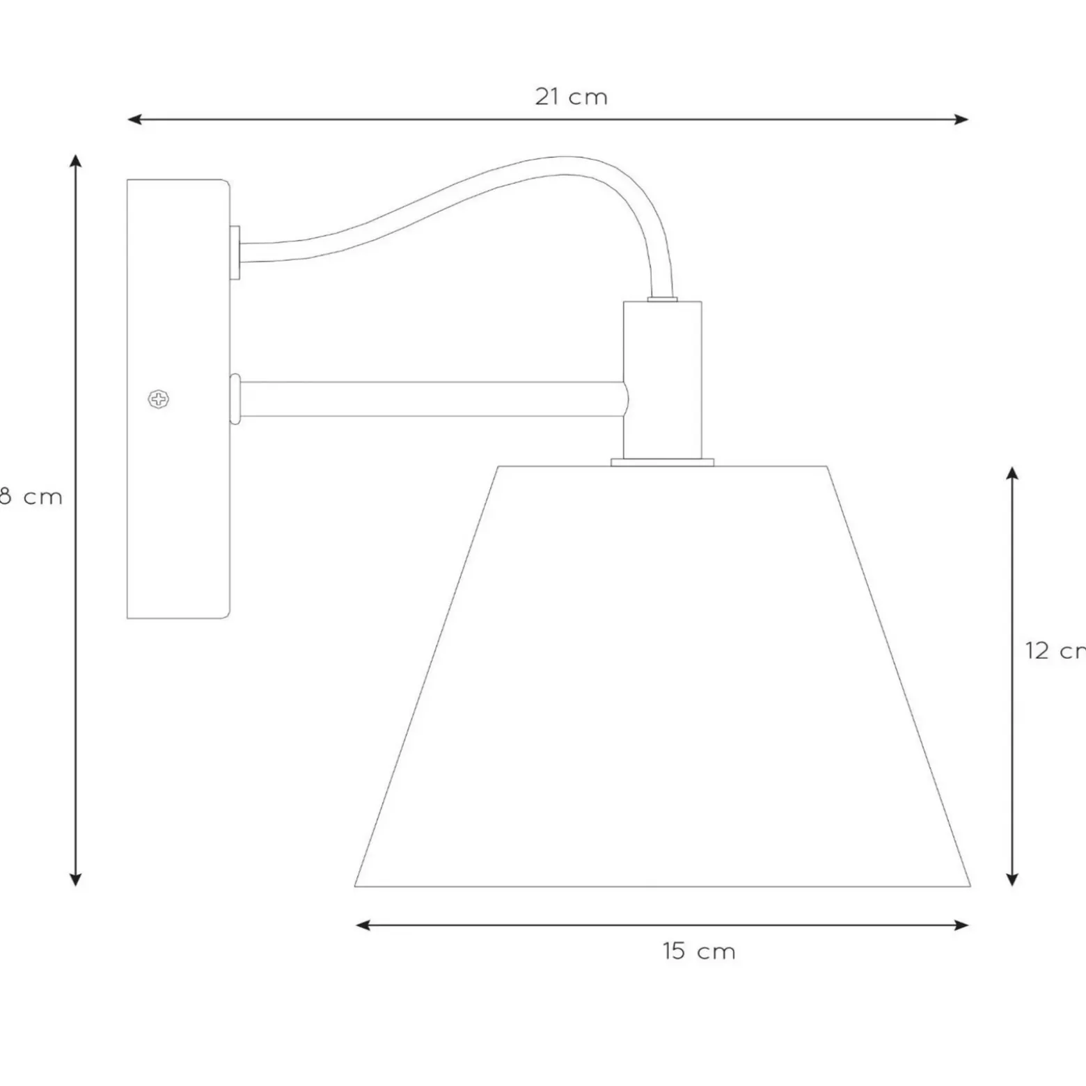 Possio - Aplique de pared con pantalla de hormigón y madera