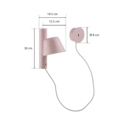 Prandina Bima W1 USB aplique LED, rosa
