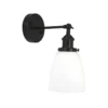 PR Home Kappa aplique de pared, negro/opal, cristal, metal