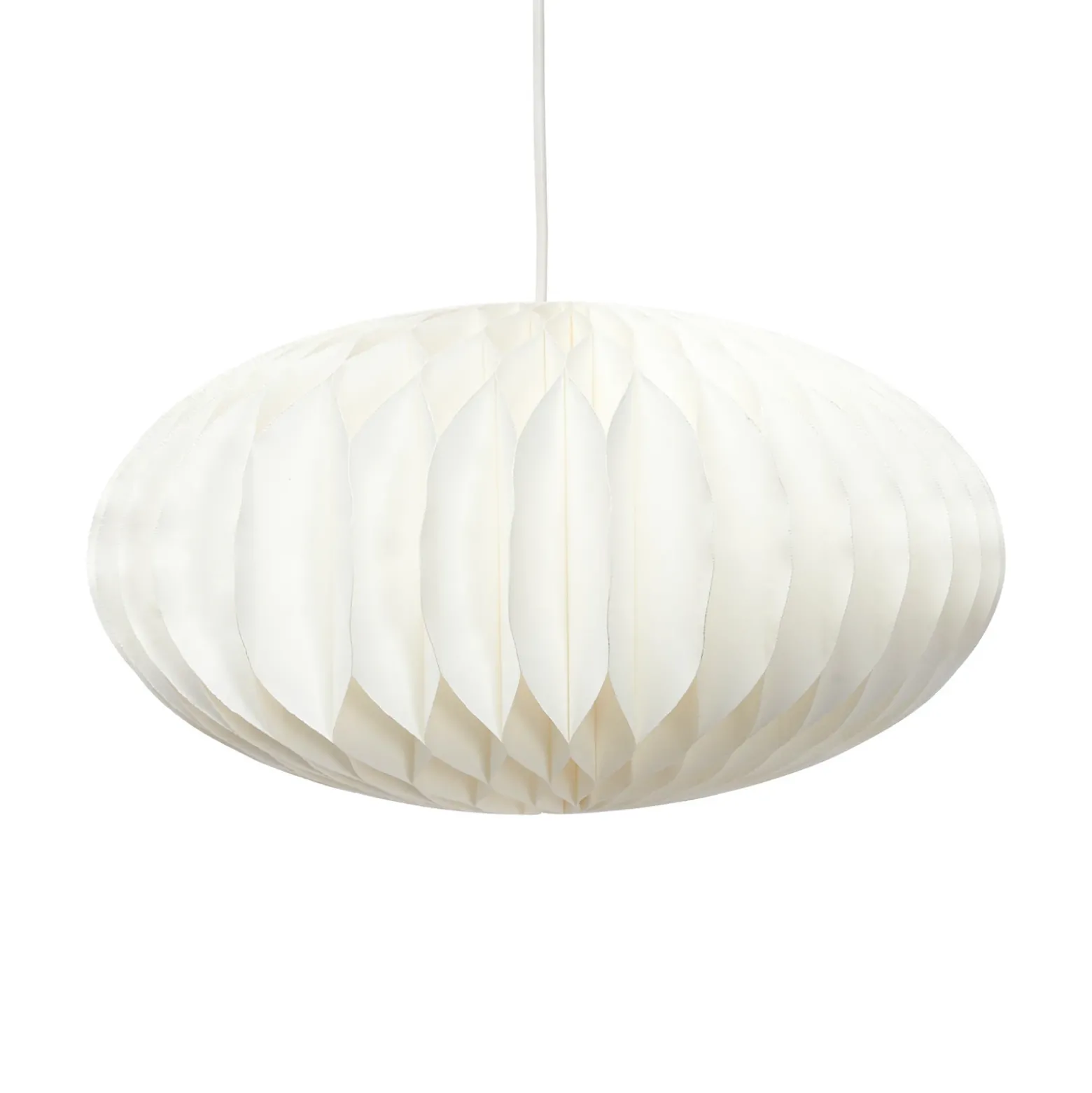 PR Home Lámpara colgante Anita con pantalla de papel, blanca