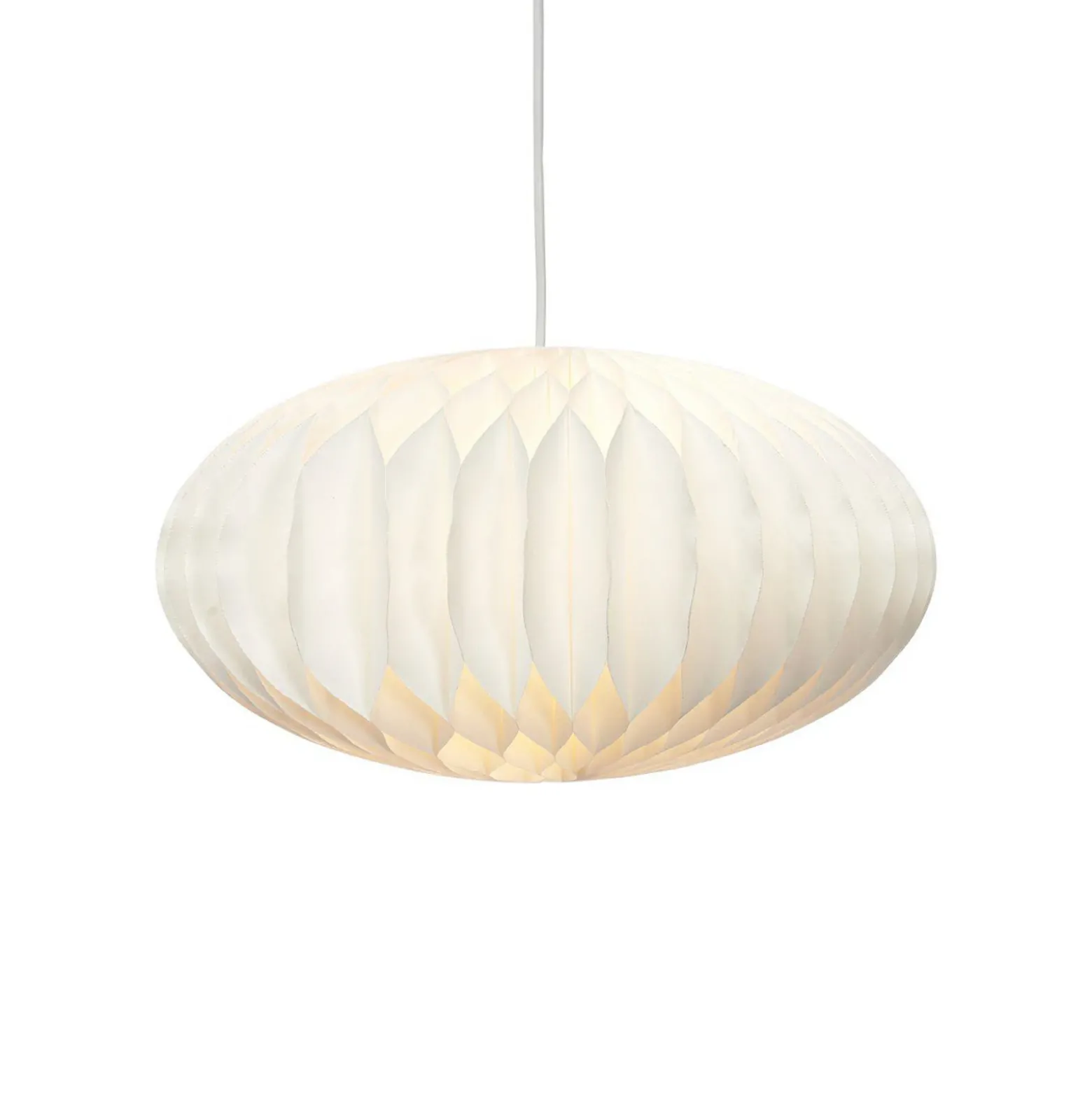 PR Home Lámpara colgante Anita con pantalla de papel, blanca