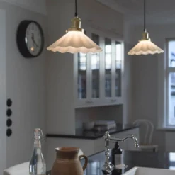 PR Home Lámpara colgante August pantalla de cristal Ø 25 cm, enchufe