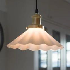 PR Home Lámpara colgante August pantalla de cristal Ø 25 cm, enchufe