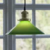 PR Home lámpara colgante August, verde, Ø 25 cm