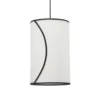PR Home Lámpara colgante Ava, Ø 25 cm, algodón orgánico, color crema
