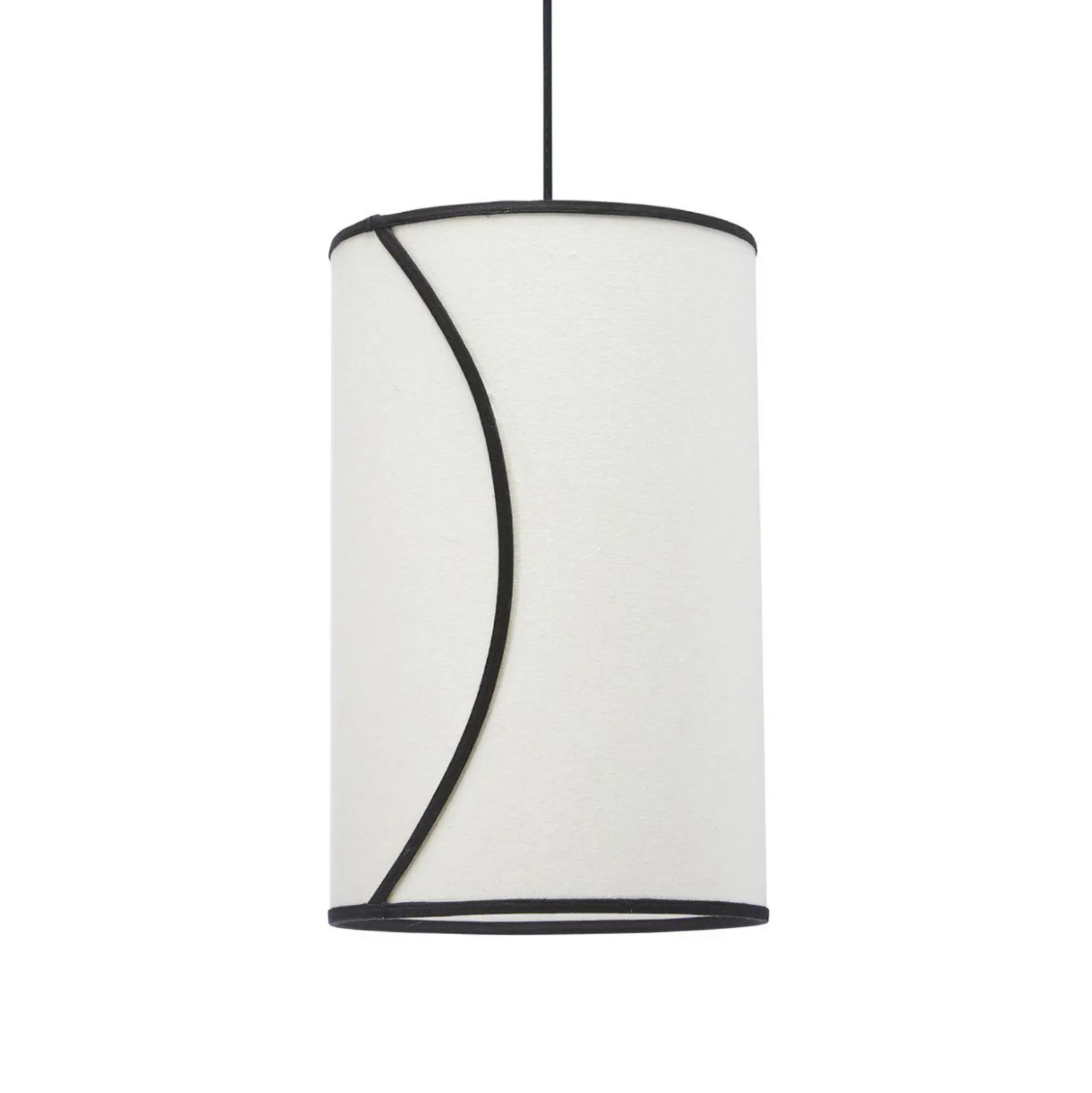 PR Home Lámpara colgante Ava, Ø 25 cm, algodón orgánico, color crema