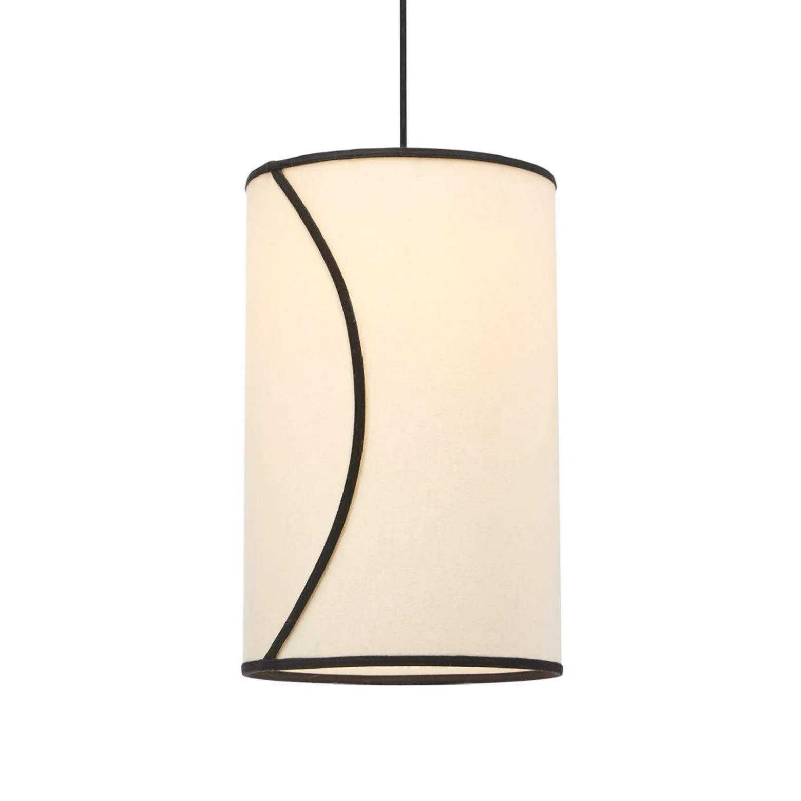 PR Home Lámpara colgante Ava, Ø 25 cm, algodón orgánico, color crema