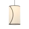 PR Home Lámpara colgante Ava, Ø 30 cm, algodón orgánico, color crema
