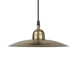 PR Home lámpara colgante Como, oro, Ø 28 cm, metal, enchufe