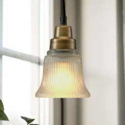 PR Home Lámpara colgante Emmi, color latón antiguo, Ø 12 cm