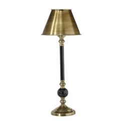PR Home Lámpara de mesa Abbey Classic, latón antiguo, 49 cm, metal