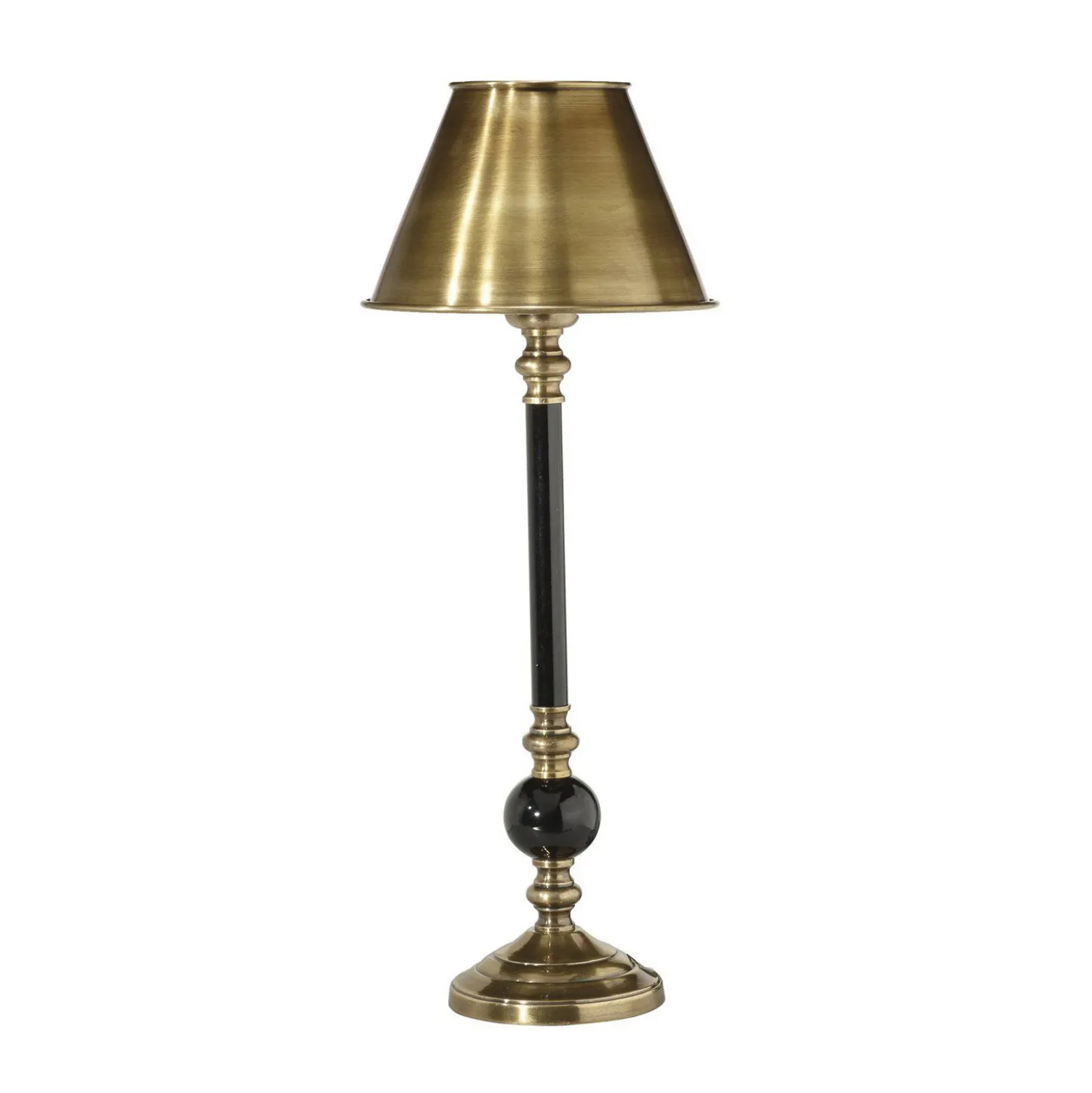 PR Home Lámpara de mesa Abbey Classic, latón antiguo, 49 cm, metal