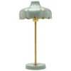 PR Home Lámpara de mesa de metal Wells, verde/oro