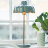 PR Home Lámpara de mesa de metal Wells, verde/oro