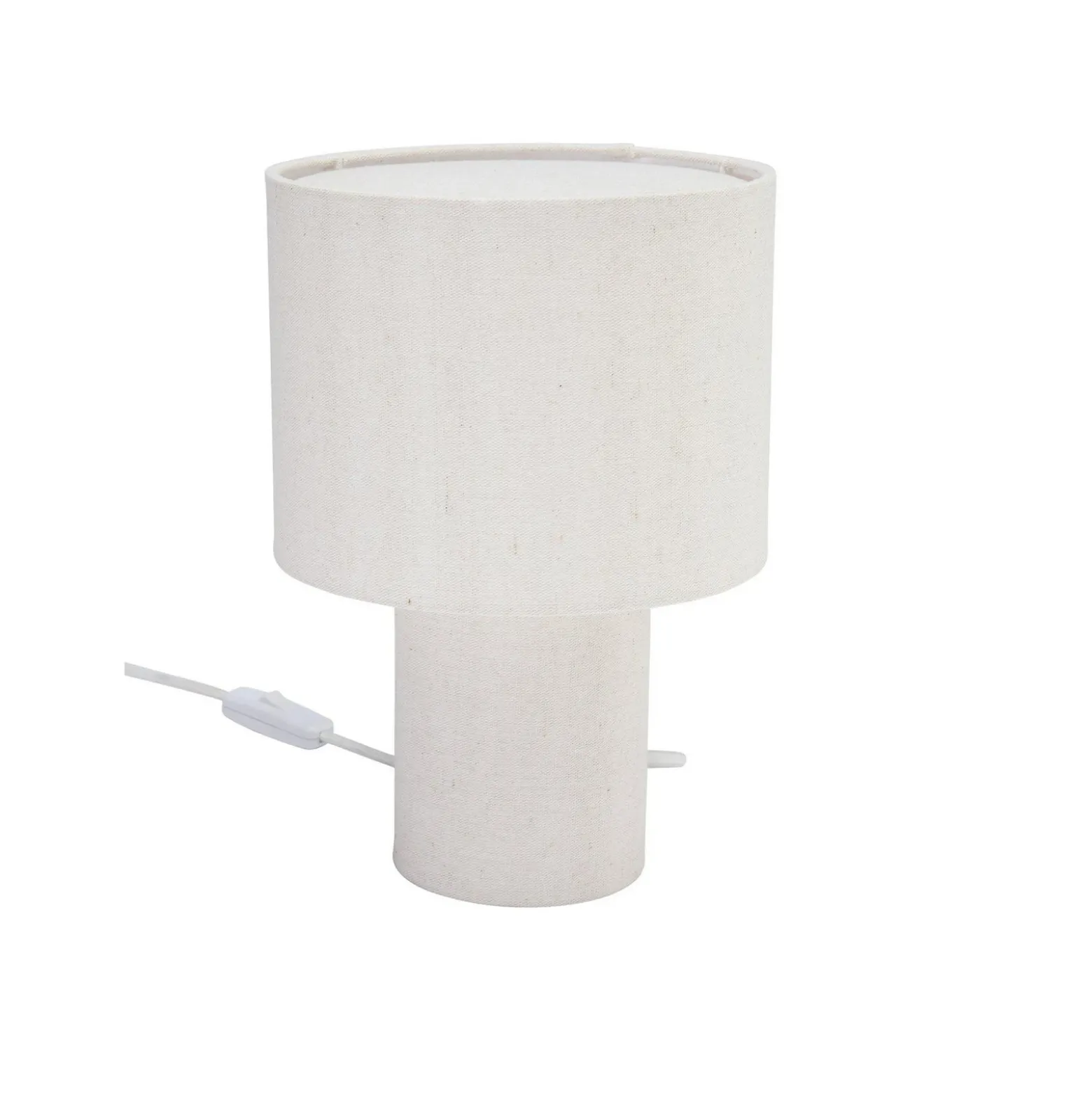 PR Home lámpara de mesa Leah, beige, altura 28 cm, textil