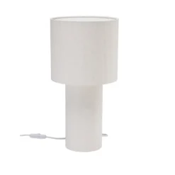 PR Home lámpara de mesa Leah, beige, altura 46 cm, textil