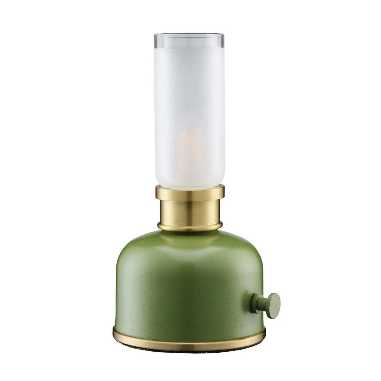 PR Home Lámpara de mesa LED recargable Frida, verde, altura 22 cm