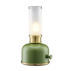 PR Home Lámpara de mesa LED recargable Frida, verde, altura 22 cm