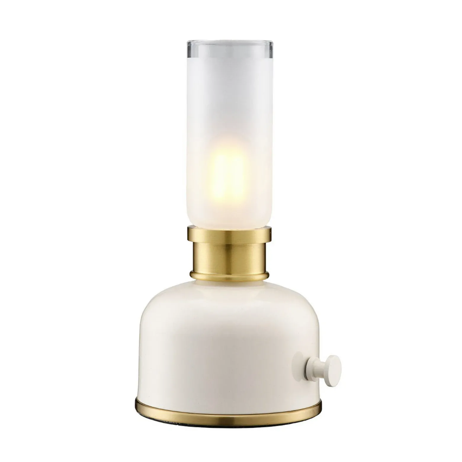 PR Home Lámpara de mesa LED recargable Frida, beige, altura 22 cm