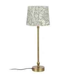 PR Home lámpara de mesa Liam Sofia Eldertree, verde/latón, 55 cm