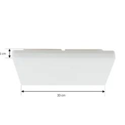 Prios Artin plafón LED, angular, 33 cm