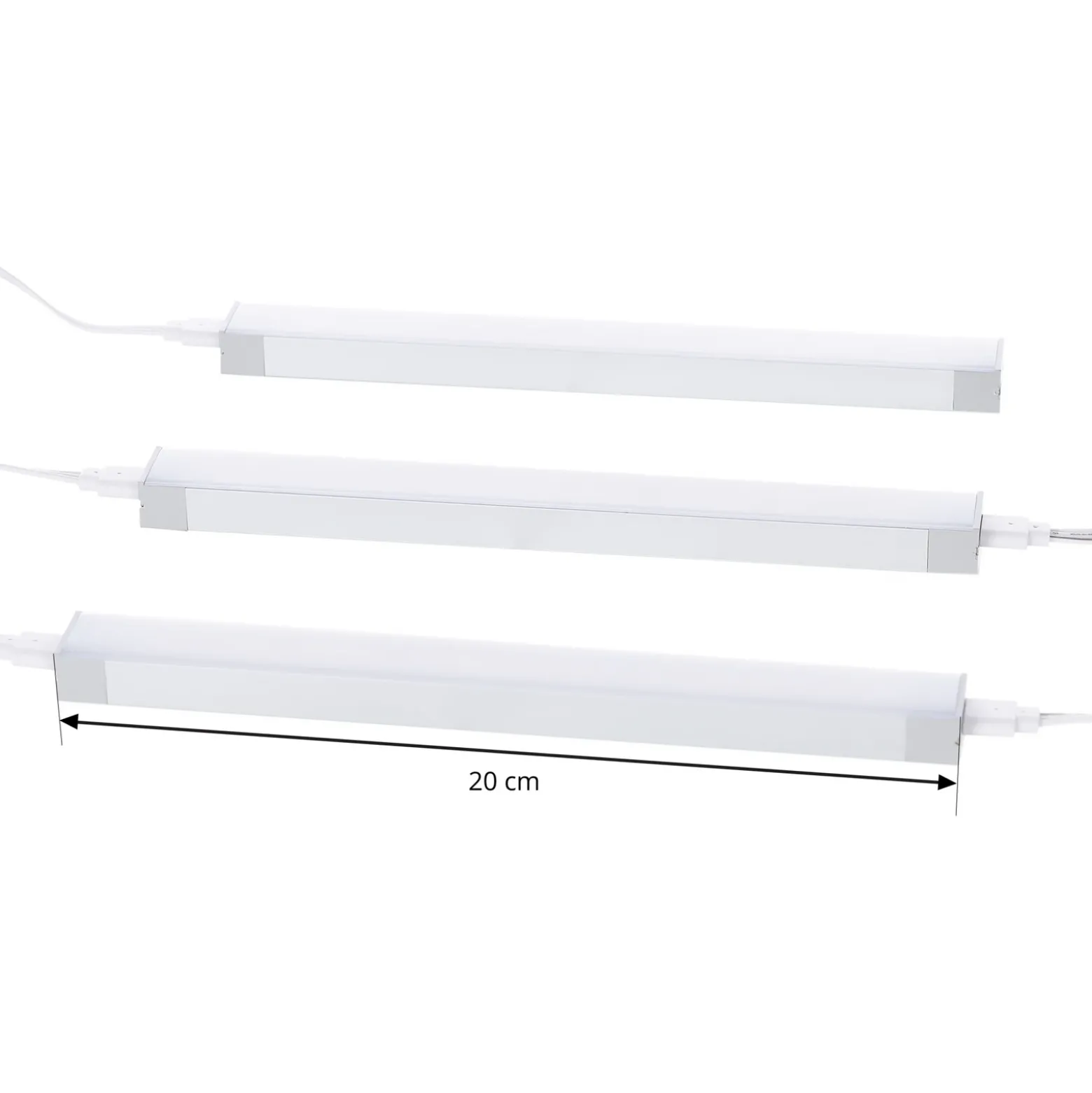 Prios Esbena Lámpara LED bajo mueble CCT 20 cm Juego de 3