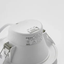 Prios foco empotrable LED Rida, blanco. Ø 12 cm, CCT, IP44