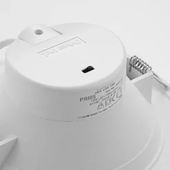Prios foco empotrable LED Rida, blanco. Ø 19 cm, CCT, IP44