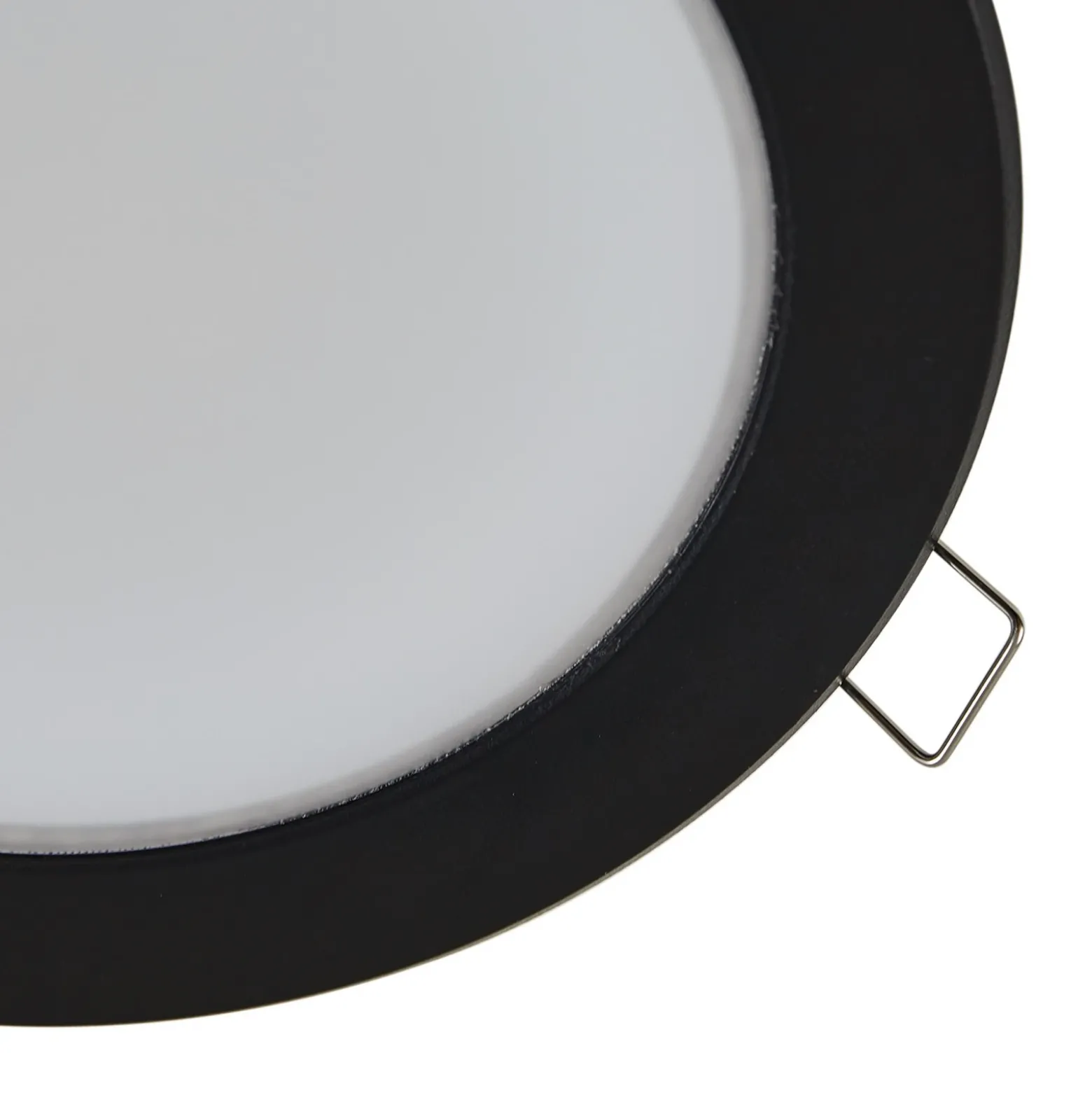 Prios foco empotrable LED Rida, negro, 14,5 cm, 12 W, CCT