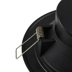 Prios foco empotrable LED Rida, negro, 14,5 cm, 12 W, CCT