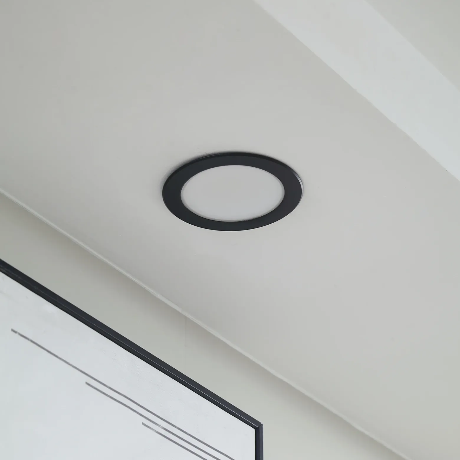 Prios foco empotrable LED Rida, negro, 14,5 cm, 12 W, CCT