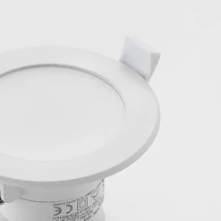 Prios foco empotrable LED Rida, blanco. Ø 10 cm, CCT, IP44