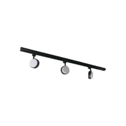 Prios Jardani sistema de riel monofásico 3 luces negro