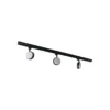 Prios Jardani sistema de riel monofásico 3 luces negro