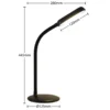 Prios LED lámpara de mesa recargable Opira, negro, USB, regulador táctil