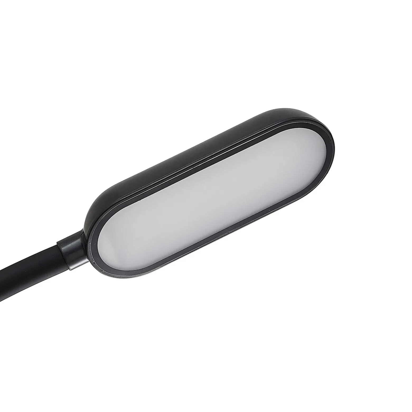 Prios LED lámpara de mesa recargable Opira, negro, USB, regulador táctil