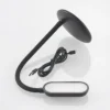 Prios LED lámpara de mesa recargable Opira, negro, USB, regulador táctil